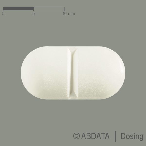 Produktabbildungen für ESLICARBAZEPIN Aristo 600 mg Tabletten in der Vorder-, Hinter- und Seitenansicht.