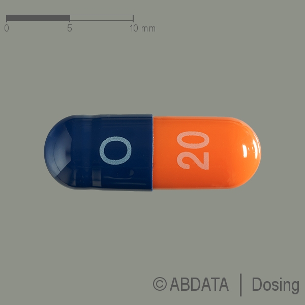 Produktabbildungen für OMEPRAZOL-CT 20 mg Hartkapseln magensaftres. in der Vorder-, Hinter- und Seitenansicht.