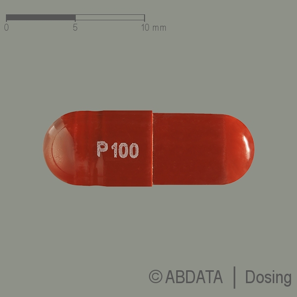 Produktabbildungen für PREGABALIN Krka 100 mg Hartkapseln in der Vorder-, Hinter- und Seitenansicht.