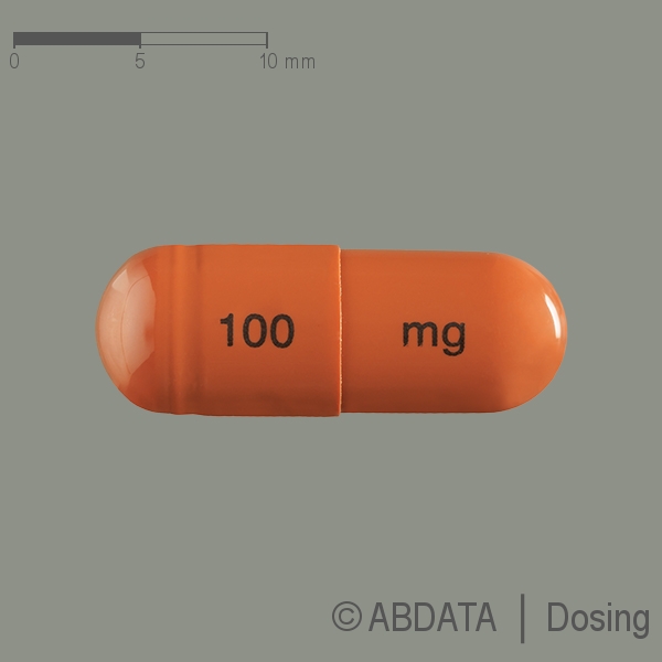 Produktabbildungen für ATOMOXETIN Glenmark 100 mg Hartkapseln in der Vorder-, Hinter- und Seitenansicht.