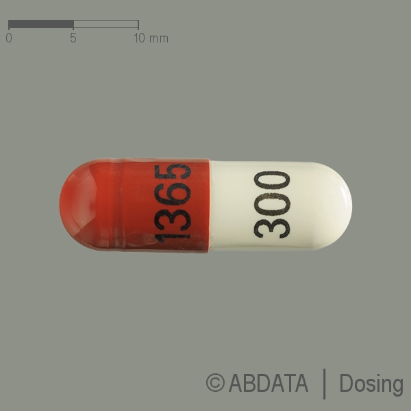 Produktabbildungen für PREGABIN 300 mg Hartkapseln in der Vorder-, Hinter- und Seitenansicht.
