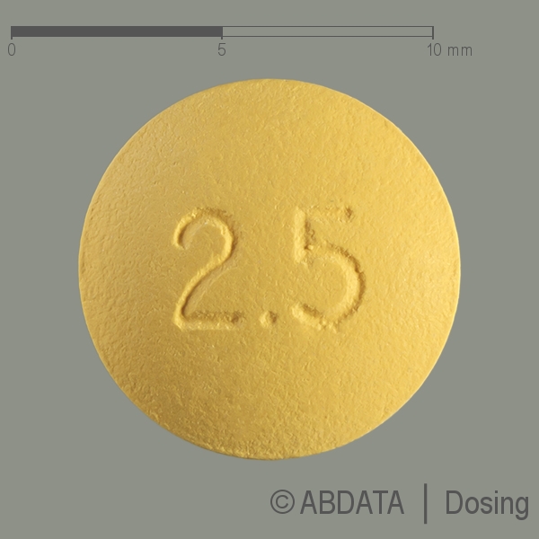 Produktabbildungen für FELODIPIN AL 2,5 mg retard Tabl. in der Vorder-, Hinter- und Seitenansicht.