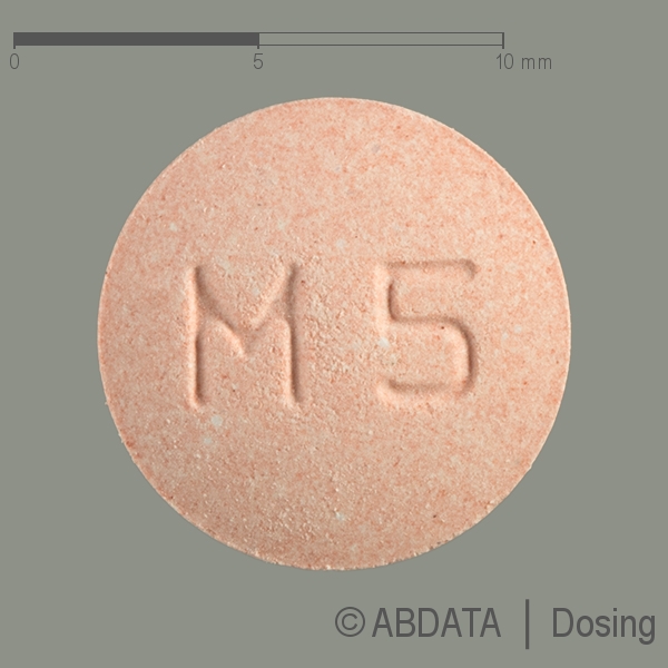 Produktabbildungen für MONTELUKAST AL 5 mg Kautabletten in der Vorder-, Hinter- und Seitenansicht.