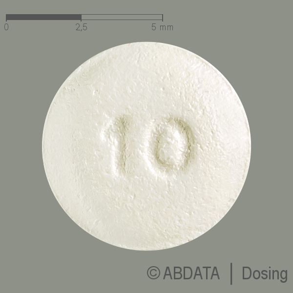 Produktabbildungen für OLMESARTAN HEXAL 10 mg Filmtabletten in der Vorder-, Hinter- und Seitenansicht.
