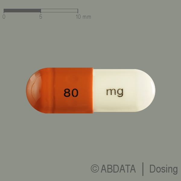 Produktabbildungen für ATOMOXE-1A Pharma 80 mg Hartkapseln in der Vorder-, Hinter- und Seitenansicht.