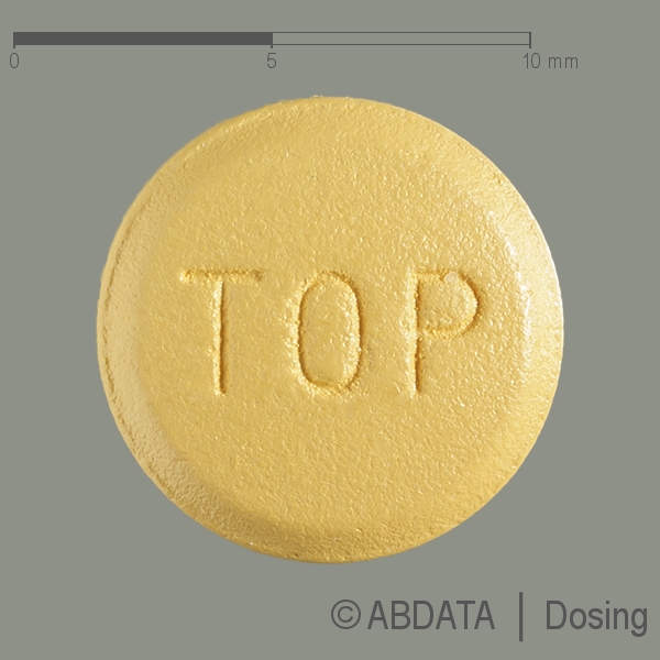 Produktabbildungen für TOPAMAX 100 mg Filmtabletten in der Vorder-, Hinter- und Seitenansicht.