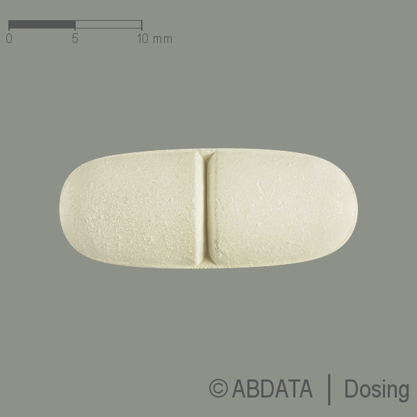 Produktabbildungen für CEFADROXIL-1A Pharma 1000 mg Tabletten in der Vorder-, Hinter- und Seitenansicht.