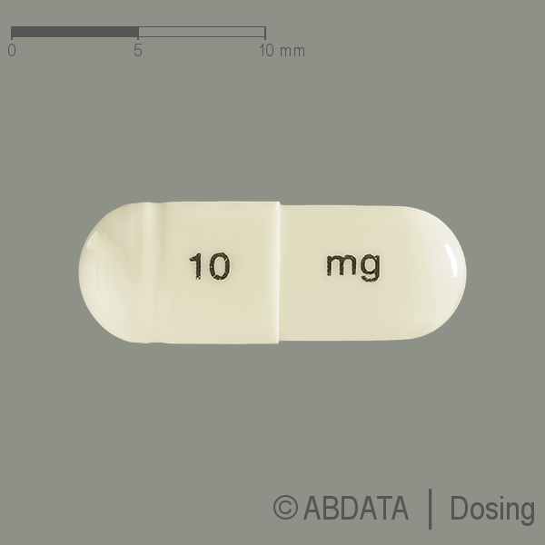 Produktabbildungen für ATOMOXETIN-neuraxpharm 10 mg Hartkapseln in der Vorder-, Hinter- und Seitenansicht.
