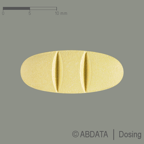 Produktabbildungen für RISPERIDON-1A Pharma 6 mg Filmtabletten in der Vorder-, Hinter- und Seitenansicht.