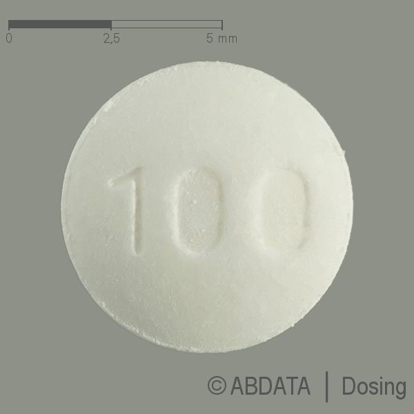 Produktabbildungen für ASS-ratiopharm 100 mg TAH Tabletten in der Vorder-, Hinter- und Seitenansicht.