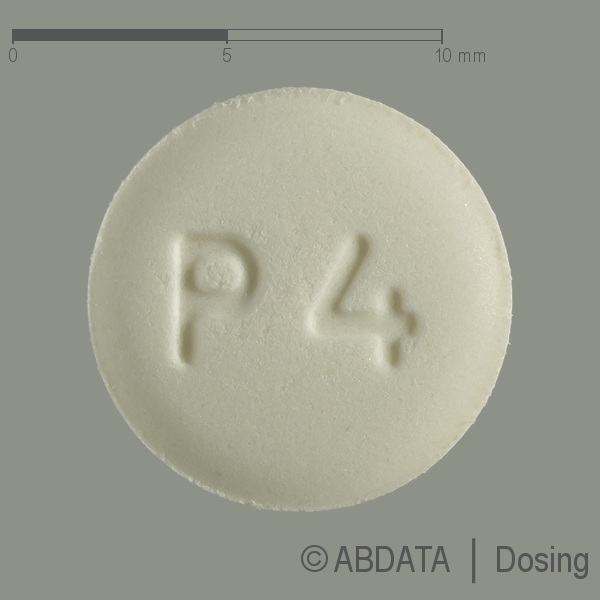 Produktabbildungen für OPRYMEA 2,1 mg Retardtabletten in der Vorder-, Hinter- und Seitenansicht.
