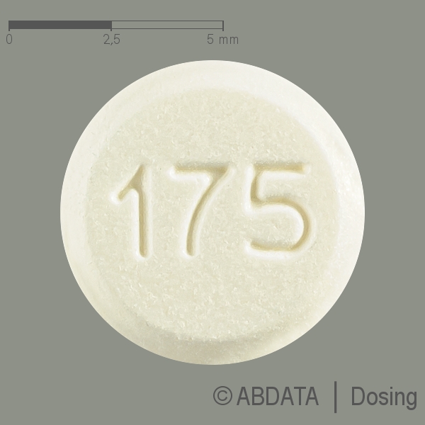 Produktabbildungen für L-THYROXIN Zentiva 175 Mikrogramm Tabletten in der Vorder-, Hinter- und Seitenansicht.