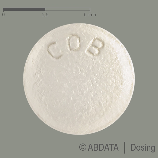 Produktabbildungen für COTELLIC 20 mg Filmtabletten in der Vorder-, Hinter- und Seitenansicht.