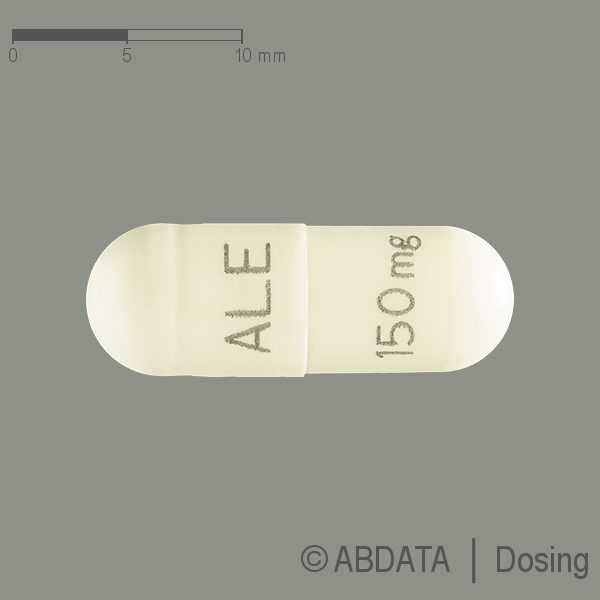Produktabbildungen für ALECENSA 150 mg Hartkapseln in der Vorder-, Hinter- und Seitenansicht.