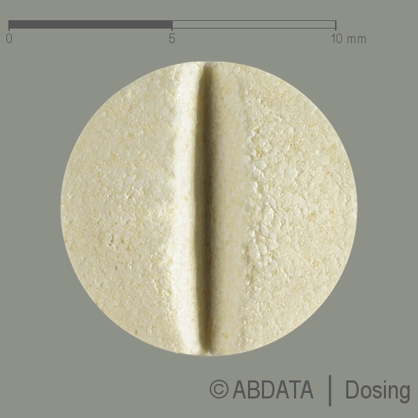 Produktabbildungen für ACARBOSE GeneVida 100 mg Tabletten in der Vorder-, Hinter- und Seitenansicht.