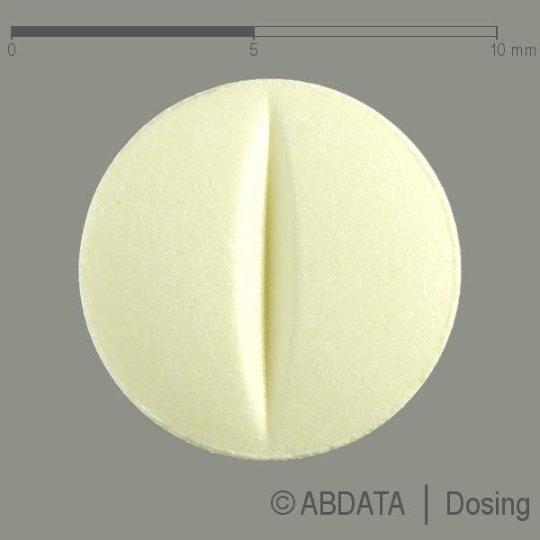 Produktabbildungen für NITRENDIPIN-ratiopharm 20 mg Tabletten in der Vorder-, Hinter- und Seitenansicht.