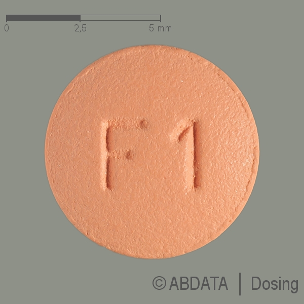 Produktabbildungen für FINASTERID STADA 1 mg Filmtabletten in der Vorder-, Hinter- und Seitenansicht.
