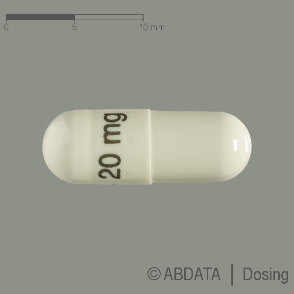 Produktabbildungen für ORFADIN 20 mg Hartkapseln in der Vorder-, Hinter- und Seitenansicht.