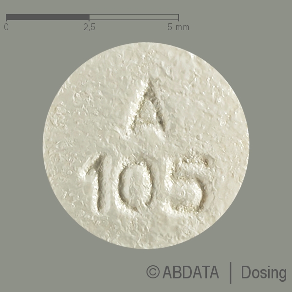 Produktabbildungen für ERLOTINIB-ratiopharm 25 mg Filmtabletten in der Vorder-, Hinter- und Seitenansicht.