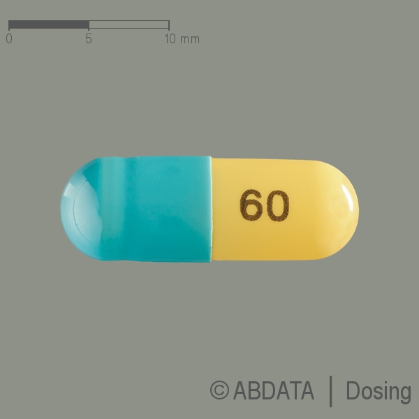 Produktabbildungen für ATOMOXETIN Zentiva 60 mg Hartkapseln in der Vorder-, Hinter- und Seitenansicht.