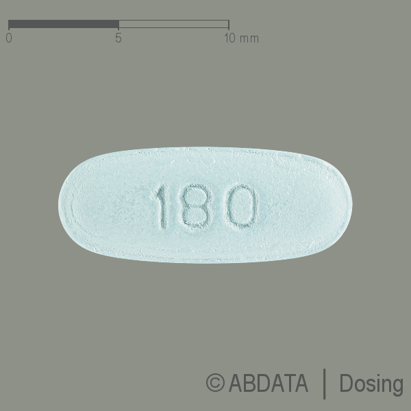 Produktabbildungen für DEFERASIROX STADA 180 mg Filmtabletten in der Vorder-, Hinter- und Seitenansicht.