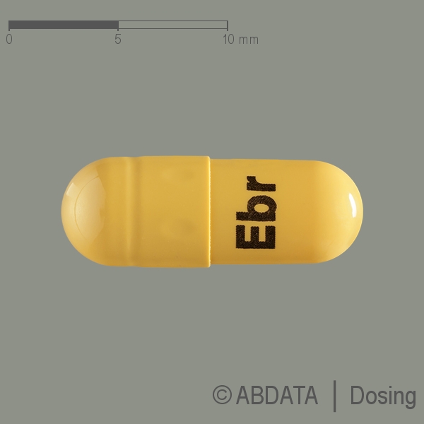 Produktabbildungen für EBRANTIL 30 mg Retardkapseln in der Vorder-, Hinter- und Seitenansicht.