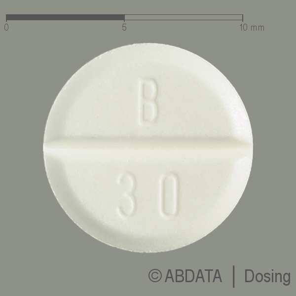 Produktabbildungen für CLONISTADA 0,3 mg Tabletten ALIUD in der Vorder-, Hinter- und Seitenansicht.