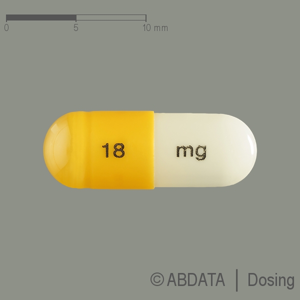 Produktabbildungen für ATOMOXETIN Glenmark 18 mg Hartkapseln in der Vorder-, Hinter- und Seitenansicht.