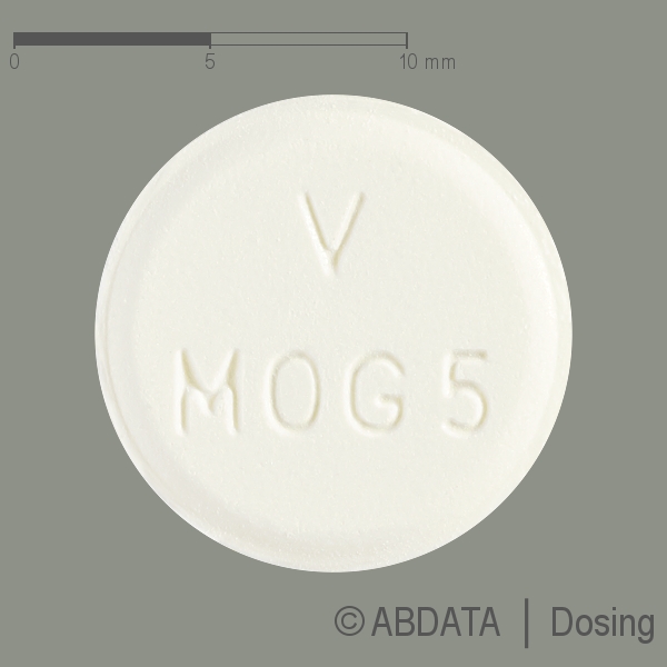 Produktabbildungen für MOGADAN Tabletten in der Vorder-, Hinter- und Seitenansicht.