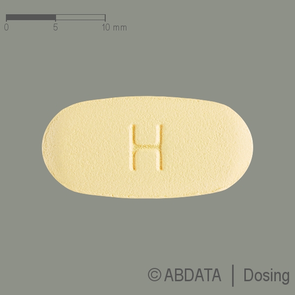 Produktabbildungen für SITAGLIPTIN/Metformin Heumann 50 mg/1000 mg FTA in der Vorder-, Hinter- und Seitenansicht.