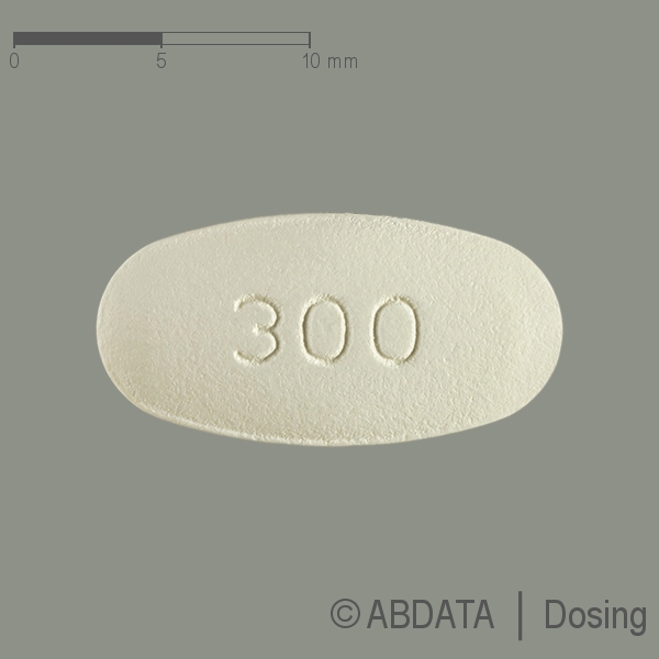 Produktabbildungen für NUBEQA 300 mg Filmtabletten in der Vorder-, Hinter- und Seitenansicht.