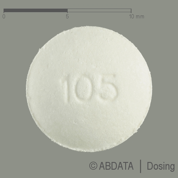 Produktabbildungen für PRAMIPEXOL-neuraxpharm 1,05 mg Retardtabletten in der Vorder-, Hinter- und Seitenansicht.