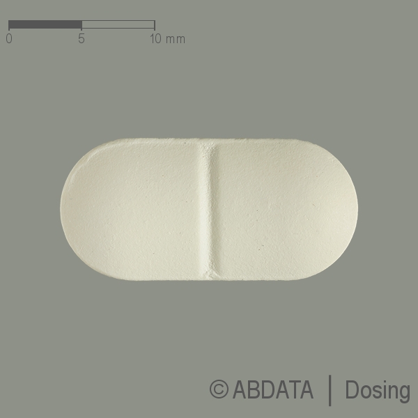 Produktabbildungen für AMOXICLAV BASICS 875 mg/125 mg Filmtabletten in der Vorder-, Hinter- und Seitenansicht.