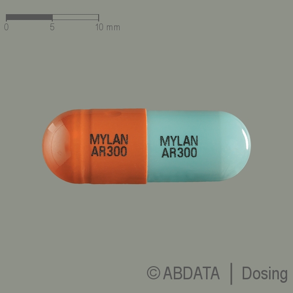 Produktabbildungen für ATAZANAVIR Mylan 300 mg Hartkapseln in der Vorder-, Hinter- und Seitenansicht.