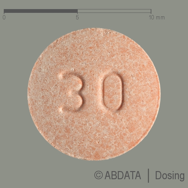 Produktabbildungen für ARIPIPRAZOL-ratiopharm 30 mg Tabletten in der Vorder-, Hinter- und Seitenansicht.