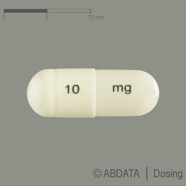 Produktabbildungen für ATOMOXETIN Heumann 10 mg Hartkapseln in der Vorder-, Hinter- und Seitenansicht.