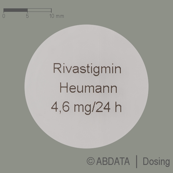 Produktabbildungen für RIVASTIGMIN Heumann 4,6 mg/24 Std. transd.Pflaster in der Vorder-, Hinter- und Seitenansicht.