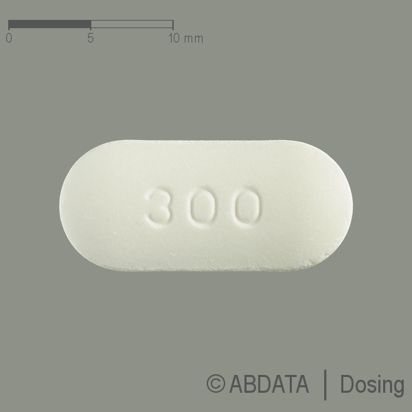 Produktabbildungen für QUETIAPIN-neuraxpharm 300 mg Retardtabletten in der Vorder-, Hinter- und Seitenansicht.