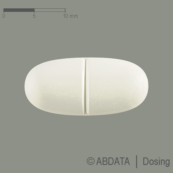 Produktabbildungen für COTRIM forte-ratiopharm 800 mg/160 mg Tabletten in der Vorder-, Hinter- und Seitenansicht.