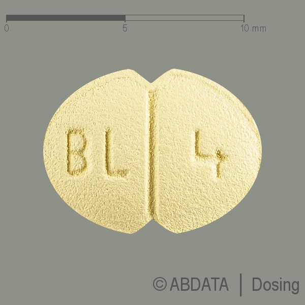 Produktabbildungen für BISOPROLOL Mylan 5 mg Filmtabletten in der Vorder-, Hinter- und Seitenansicht.