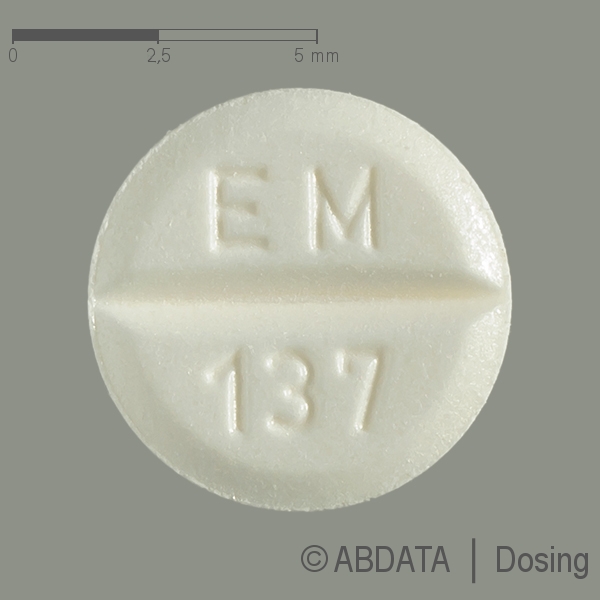 Produktabbildungen für EUTHYROX 137 Mikrogramm Tabletten in der Vorder-, Hinter- und Seitenansicht.