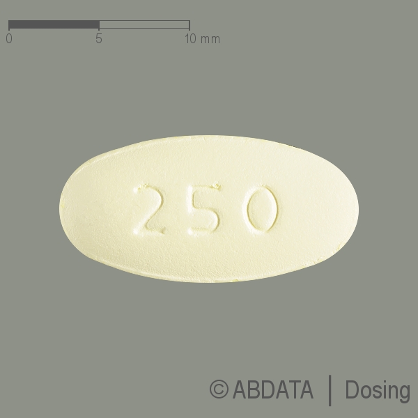 Produktabbildungen für LAPATINIB STADA 250 mg Filmtabletten in der Vorder-, Hinter- und Seitenansicht.