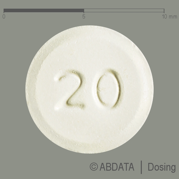 Produktabbildungen für BITOSEN 20 mg Schmelztabletten in der Vorder-, Hinter- und Seitenansicht.