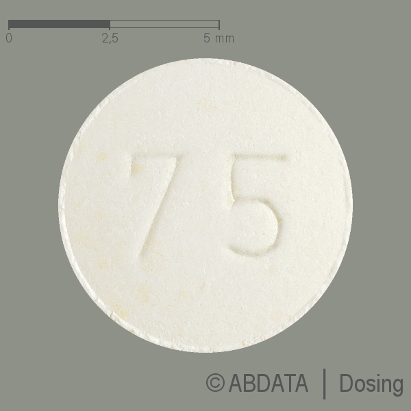 Produktabbildungen für L-THYROX Jod HEXAL 75/150 Tabletten in der Vorder-, Hinter- und Seitenansicht.