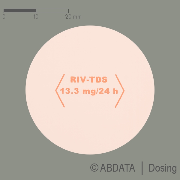 Produktabbildungen für RIVASTIGMIN beta 13,3 mg/24 Std. transd.Pflaster in der Vorder-, Hinter- und Seitenansicht.
