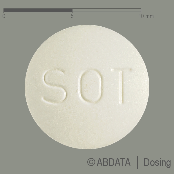 Produktabbildungen für SOTALOL 160-1A Pharma Tabletten in der Vorder-, Hinter- und Seitenansicht.