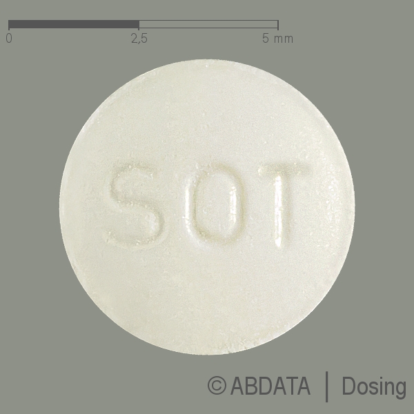 Produktabbildungen für SOTALOL 40-1A Pharma Tabletten in der Vorder-, Hinter- und Seitenansicht.