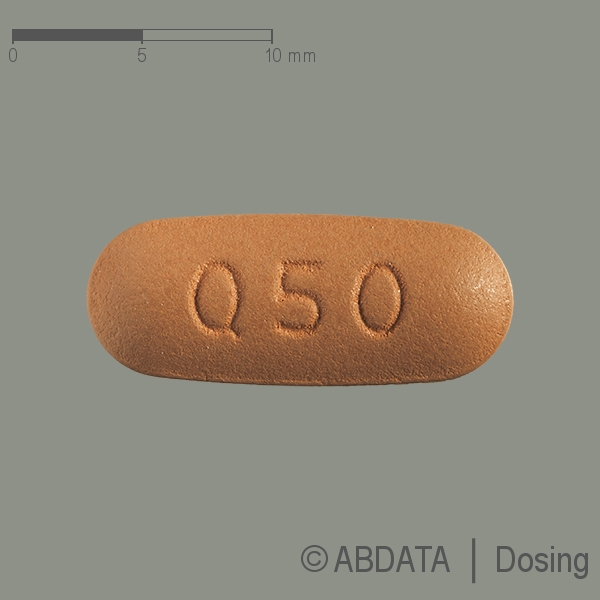 Verpackungsbild (Packshot) von QUETIAPIN-ratiopharm 50 mg Retardtabletten