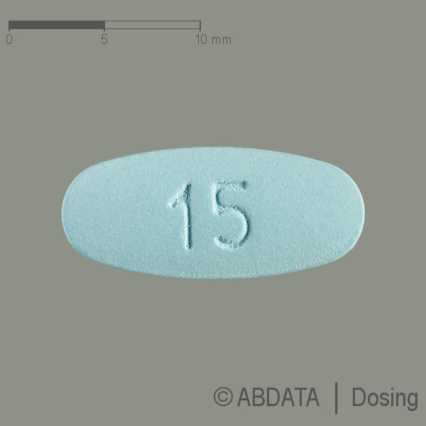 Verpackungsbild (Packshot) von OLANZAPIN Hennig 15 mg Filmtabletten