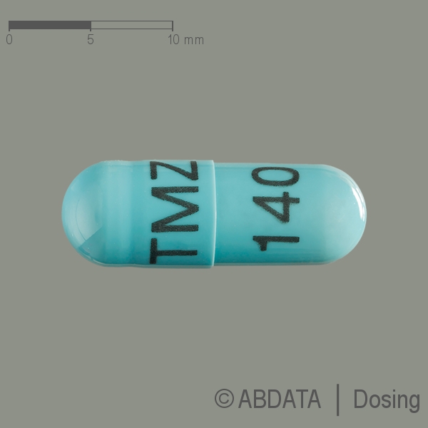 Verpackungsbild (Packshot) von TEMOZOLOMID Ribosepharm 140 mg Hartkapseln